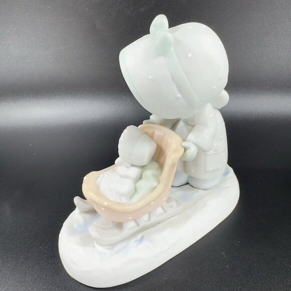 Vintage Precious Moments January 1987 Samuel J Butcher Ceramic Figurine Figure - Picture 6 of 11